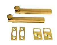 Vista 7 de QCAA Perno de superficie oculta de latón macizo resistente, 4 pulgadas, níquel satinado, paquete de 1, fabricado en Taiwán