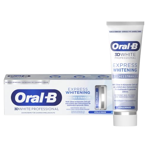 Oral-B 3D WHITE Professional EXPRESS WHITENING Zahnpasta - 1x 75ml, Zahncreme/Toothpaste für Zahnaufhellung in kürzester Zeit, Made in Germany, Frisches Strahlen