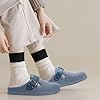 Hausschuhe Damen Herren Gefütter Clogs Winter Bequeme Wärme Plüsch Flauschige Haus Pantoletten Gartenschuhe Schlappen Schuhe Mit Polar Fleece-Futter,Blau,40 EU #5