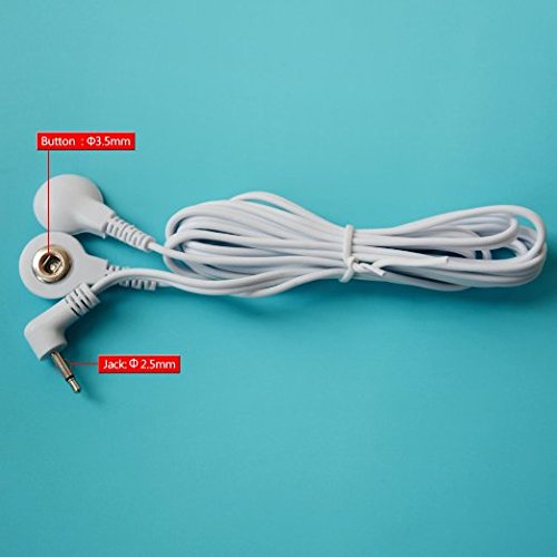 2 Packs Tens Replacement DC 2.5mm Lead Wires - Two Connection Snap 3.5mmEMS Lead Wires