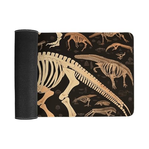 Mousepad grande con diseño Dinosaurio esqueleto y base antideslizante miniatura 3