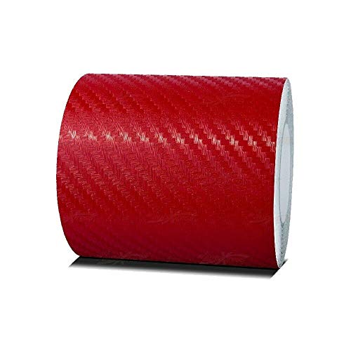 Decal Tape Vinyl Sticker for Vehicle Bodies & Parts Carbon Fiber RED 3" PIN Stripe 32 ft Length for Cars Bumpers Models Helmets Motorcycles Dashboards Bodyworks