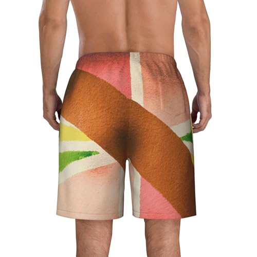 Men's Beach Shorts Abstract Painting Mens Swim Trunks Board Shorts with Pockets Swimwear Bathing Suits4