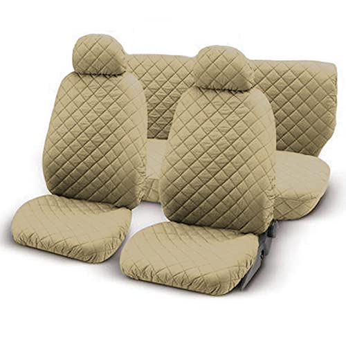 Rebeca Shop Ensemble de housses de sièges de voiture universelles, jeu de protections pour sièges avant et arrière, polyester matelassé, confort...