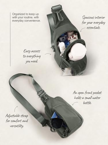 Image of ODODOS Sling Bag with Adjustable Straps Crossbody Chest Bag Lightweight Backpack for Casual Traveling Hiking