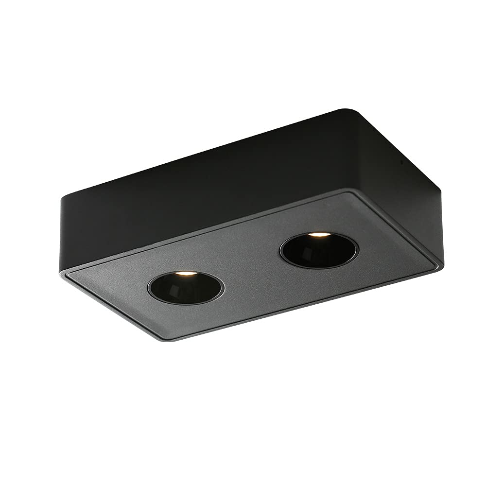 Aisilan LED Ceiling Lights Ultra-Thin Down Light Anti-Glare Modern spot Light Black 24W Warm White Surface Mounted Downlight Aluminum Spotlight Living Room