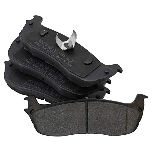 Image of TRQ Rear Brake Pad and Rotor Set Semi Metallic Rotors Calipers Compatible with 2000-2003 Ford F-150 2004 F-150 Heritage