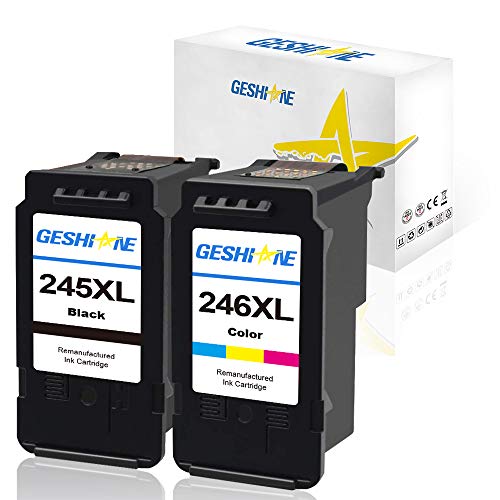 Limited Discount GESHINE 245 XL Remanufactured Ink Cartridge Replacement for Canon PG-245XL CL-246XL High Yield Used for Pixma MX492 TR4520 TS3120 MG2420 MG2522 MX490 MG2920 MG2922 Printer(1 Black, 1 Tri-Color)