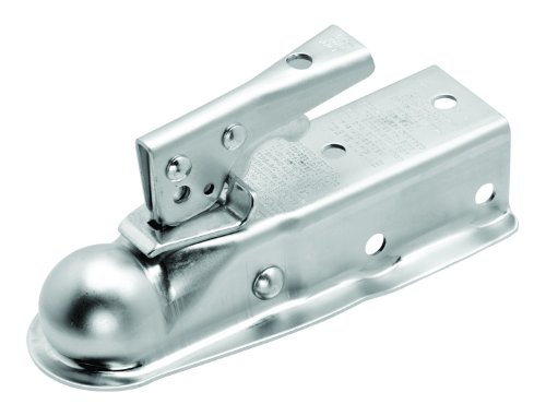 Fulton Straight Channel Coupler, Ball Size 1-7/8-Inch, 2-Inch Tongue Mount Width, Zinc Finish, Rating 2000-Pound