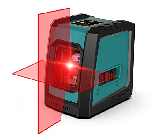 Laser Level, Mileseey by RockSeed Cross Line Laser with Measuring Range 50ft, Switchable Self-Leveling Vertical and Horizontal Line, Rotatable 360 Degree with Battery Included - l52R