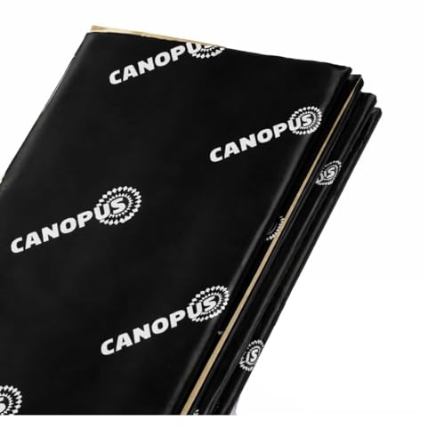 CANOPUS Profesional Autoadhesivo Tapete de Amortiguación de Sonido de Butilo, Grosor 1.3mm, 10sqft, Paquete de 10 hojas, Aislante Acustico Coche, Insonorizacion Coche, Butyl Sound Deadening Mat,Negro