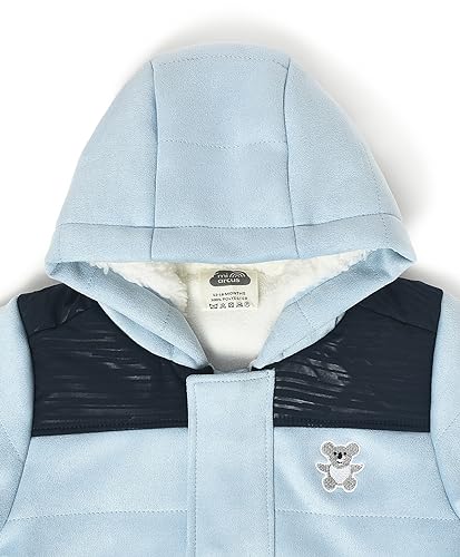 Image of Mi Arcus Purple Baby Puffer Jacket with Stand Collar for Girls Kids Infants Toddlers