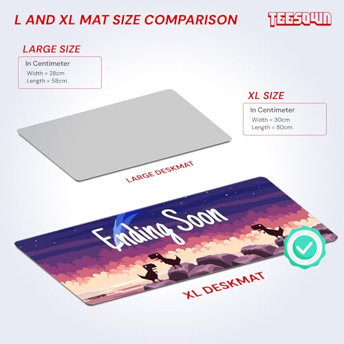 Image of Stitched Pixel Art Dinosaur Extended Mousepad (12x31) - Ending Soon Design Gaming Deskmat for Laptop, Desktop, PC (Stitched Edges, XL)