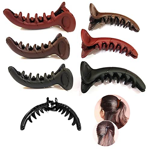 BHARATGAURAV - Hair Accessories Banana Mirchi Shape Hair Clip For Women's And Girls (Pack of 6 Multicolor & Pattern), Multicolor