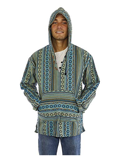 Sunshine Joy Woven Baja Style Pullover Hoodie Hooded Jacket3