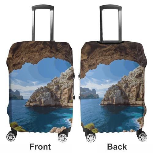 Arch in Mallorca Spain Printed Luggage Cover Protector, Fits 18-32 Inch Luggage3