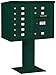 Salsbury Industries 3406D-09GRN 4C Pedestal Mailbox, Green