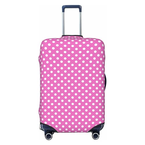 Luggage Cover - Hot Pink Polka Dot Pattern H Print Travel Suitcase Covers For Luggage, High Elasticity Suit Case Cover Protector Fits 18-32 Inch