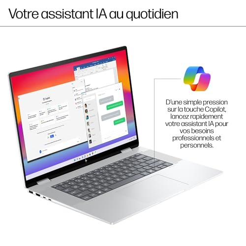 HP Envy 16 ac0000sf Ordinateur Portable Convertible 16" 2.8K OLED 120 Hz PC Portable Intel Core Ultra 5 RAM SSD Intel Graphic Windows 11 Laptop Clavier AZERTY - vue 7