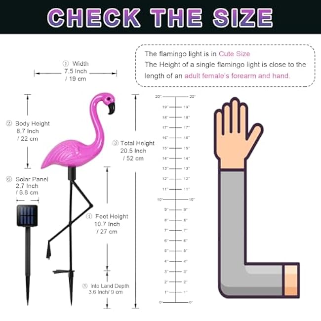 Solar Flamingo Light Solar Garden Lights Pink Flamingo Outdoor Decor