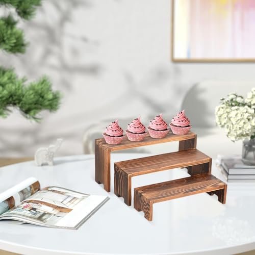 Présentoir pour bijoux et figurines rectangulaire en bois polyvalent