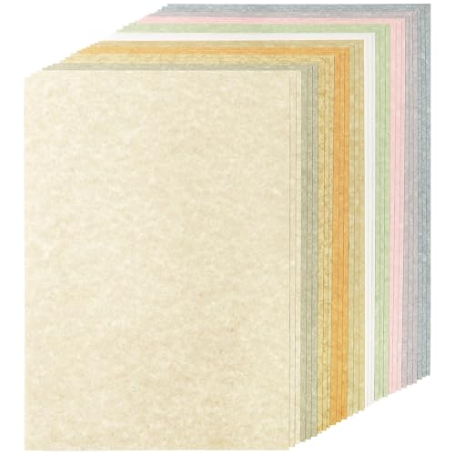 Image of 30 Sheets Parchment CardStock 10 Colors 100gsm Printable Paper A4 Size