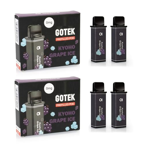 (ぶどう-2箱) アスパイア GOTEK X/GOTEK S/GOTEK Pro 交換用 podカートリッジ 充填済み カートリッジ 5ml 2個入りアスパイア プレフィルド ポッド vape ベイプ 電子タバコ ニコチンフリー