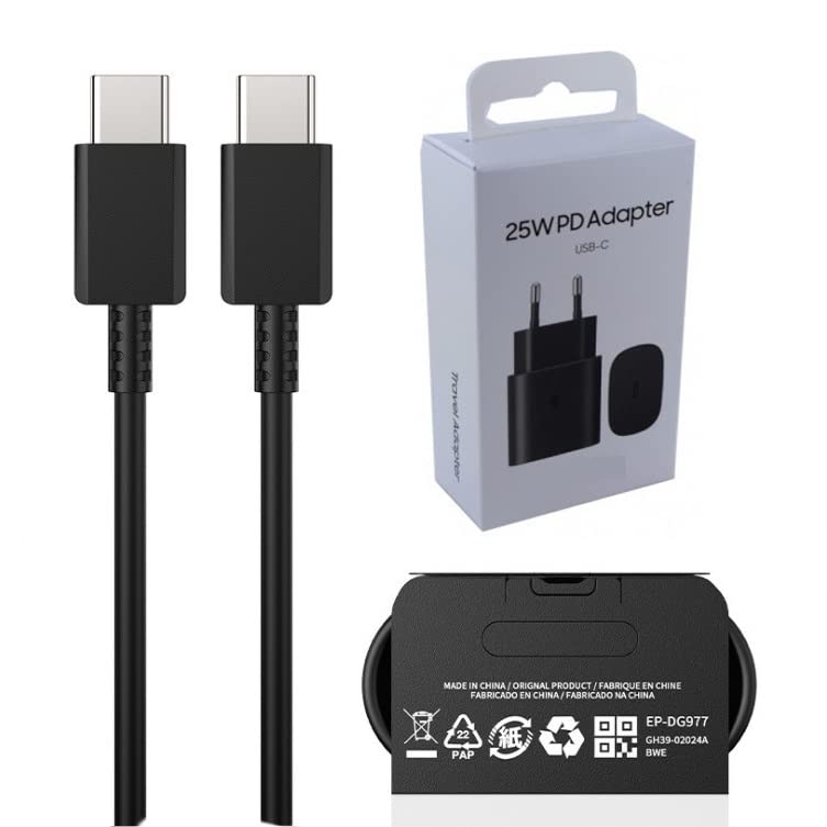 Original 25W C-Type Super Fast Charger Adapter with Cable Set Charger for Galaxy S22/S21+/S21 Ultra/S20/S20+/S20 Ultra/Note20 Ultra/Note10+ Series |Black, Cable Included by Neroedge (B0BXSJYDFD) Amazon Price History, Amazon Price Tracker