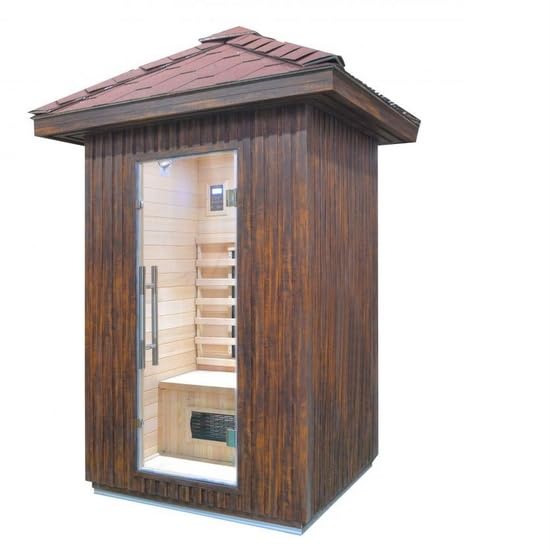 Bagno Italia Sauna infrarossi cm 120x105 con tetto adatta per installazione all’esterno cromoterapia