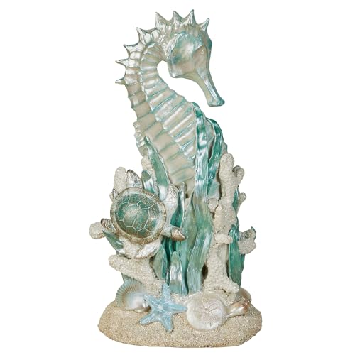 Escultura de mesa Caballito de Mar y Tortuga Marina