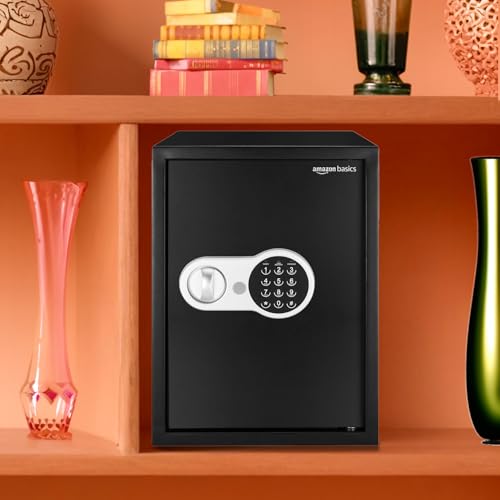 Image of Amazon Basics Digital Safe With Electronic Keypad Locker For Home, Gross Capacity - 58L (Net - 51L), Black