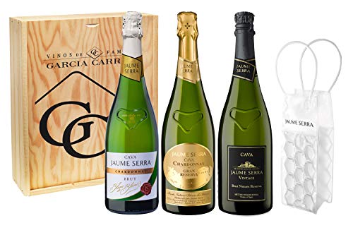 Jaume Serra - Lote de  Brut Nature Vintage, Chardonnay, Chardonnay Gran Reserva, Pack de 3 botellas x 75 cl