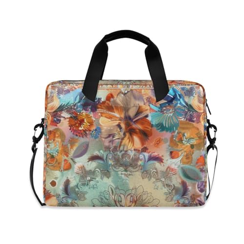Maletín para portátil 15.6" marrón floral boho miniatura 1