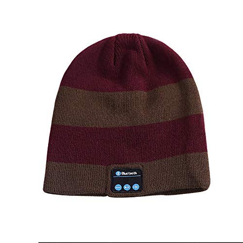 Preisvergleich Produktbild AMY Bluetooth Beaniehut Kopfhörer, Bluetooth Beaniehut Drahtlose Kappe Unisex Stricken Bluetooth 5.0 Bilateral Stereo HD Hifiton Qualität Eingebautes Mikrofon Weich / Sinnvoll,B