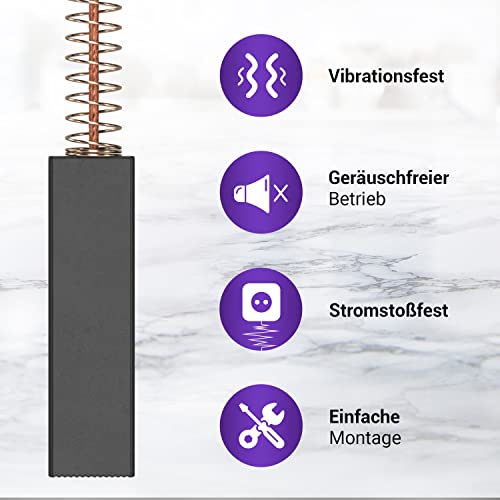 Vioks.pro Kohlebürsten Waschmaschine 2x Ersatz für Bosch Kohlebürsten 00154740 - Motorkohlen Siemens Waschmaschine/Kohlen für Waschmaschine