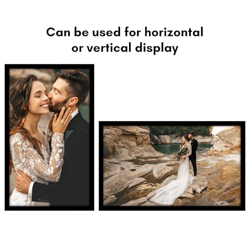 Americanflat 14x24 Poster Frame with Polished Plexiglass - Black Picture Frame - Wide Photo Frames Made of Engineered Wood for Vertical or Horizontal Wall Display - Epic Collection - Black