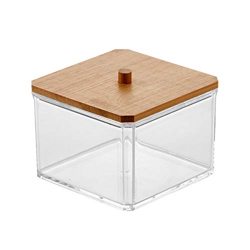 Amazon｜木製フタ付きコットンケース（ 四角 ） [ コットンボックス