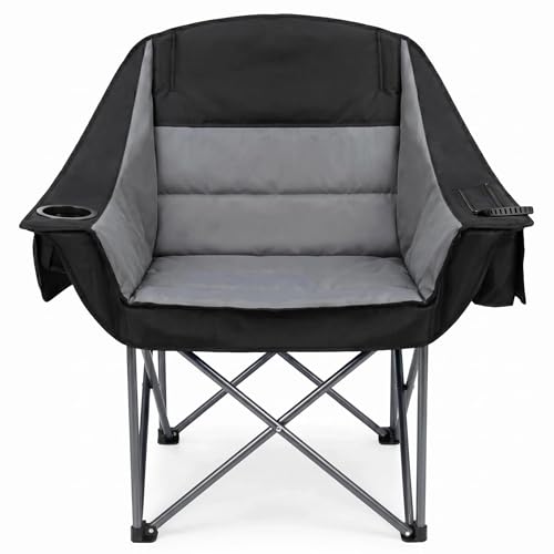Heavy Duty Oversized Padded Camping Chair for Adults, XL...