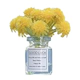 【Anspruchsvolles Design】: Mit Miniaturblumen in eleganten, transparenten Glasvasen strahlen diese Blumenornamentvasen Eleganz aus. Die aufwendigen Details und das naturgetreue Erscheinungsbild erzeugen im Sonnenlicht einen wunderschönen Schimmer und verleihen dem Innenraum Ihres Autos einen Hauch raffinierter Schlichtheit.