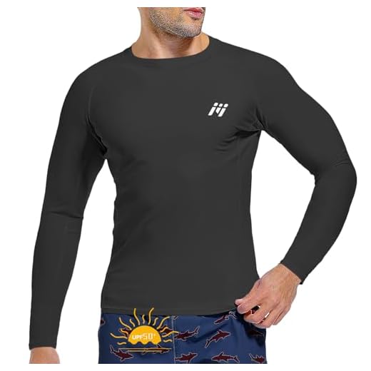 MEETWEE Herren Rash Guard Rash Vest Männer Langarm/Kurzarm UV Schutz T-Shirt Tops UPF 50+ Schnelltrocknend für Schwimmen Surfen Wassersport