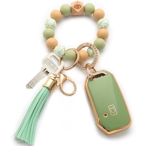 Image of For Kia Key Fob Cover Accessories,Matte TPU Material, With a Cute Leather Keychain,For Telluride,Carnival,K5 gt line,K5,Forte,K4,Sorento, Sportage And Other Models.