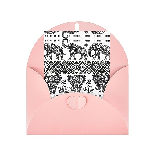 Cartes papier nacré éléphant bohème, papeterie de mariage