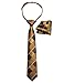 Barry.Wang Fashion Kids Necktie Checked Pre-tied Ties for Boys Pocket Square Wedding Performance School