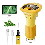 Microscope for Kids, SGAINUL Digital Kid's Microscope with 2.0 Inch Screen Children's Microscope 1000x Zoom Mini Microscope Camera for Children, STEM Toys for 5-12 Year Old Boys Girls Gifts-ORANGE