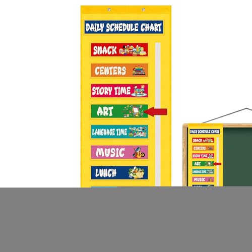 Emploi du temps visuel enfant avec poches pour éducation spécialisée