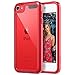 Produktbild ULAK iPod Touch 7 Hülle, iPod Touch 6 5 Hülle Durchsichtig Stoßfeste Schutzhülle Transparent Soft TPU Bumper Hard Case Cover für Apple iPod Touch 5/6/7 - Rot Klar