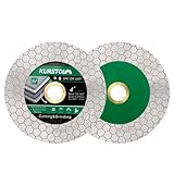 Contenu de l'emballage : 2 lames diamantées : diamètre 105 mm, épaisseur 1,7 mm, arbre : 22,23 mm avec une rondelle réducteur de 15,875 mm