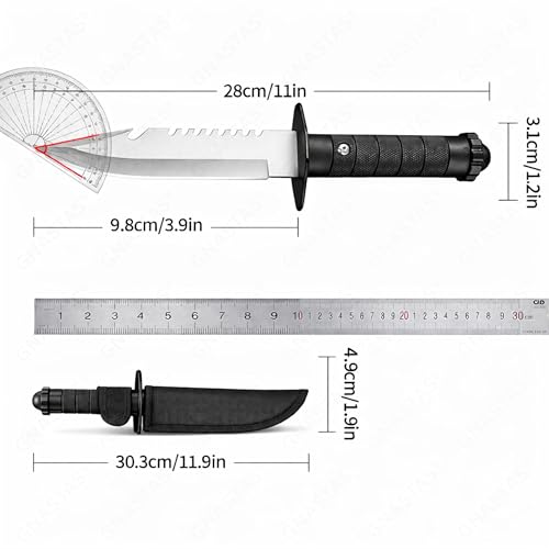 Image of Premium Carbon Steel Kitchen Knife with Protective Cover | Sharp Black Utility Knife for Cutting Fruits, Vegetables & Meat | Ergonomic Handle (Silver)