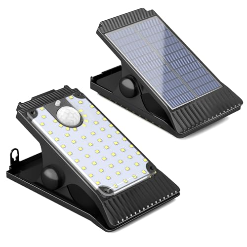 XYRIS Clip On Solar Light Outdoor 60 LED – Chain Link Fence Lights, Solar Chicken Coop Light, Solar Shed Light for Garden, Camping, Patio Umbrella, RV & Trunk Lid (2 Pack)