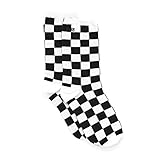 VANS Ticker Womens Crew Socks (BLACK CHECKERBOARD)